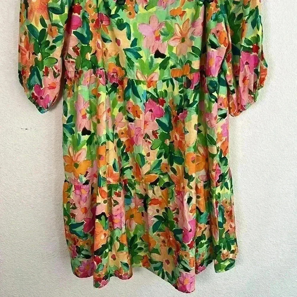 NWT Sanctuary Green Scoop Neck Boho Floral Midi Dress Size XL - Picture 6 of 11